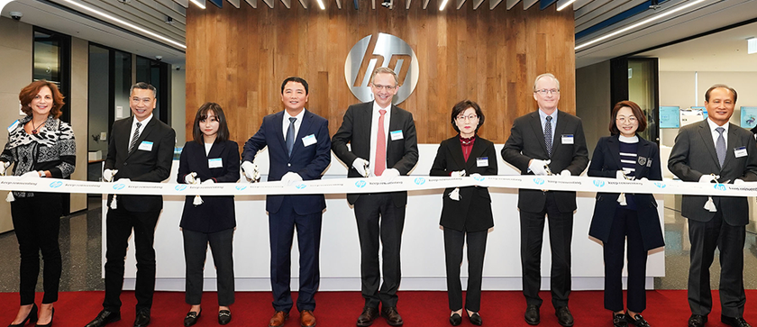 HP, Silicon Vally's No.1 startup company, opens a new office building at Pangyo.